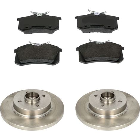 KIT FRENI POSTERIORI compatibile con CITROEN C4 II (B7,NC) - DISCHI + PASTIGLIE OEM: FDB4260 / 17835C , 18130C , 17835 , 18130 /SOSTITUZIONE DIRETTA/BASSA POLVERE/SILENZIOSO