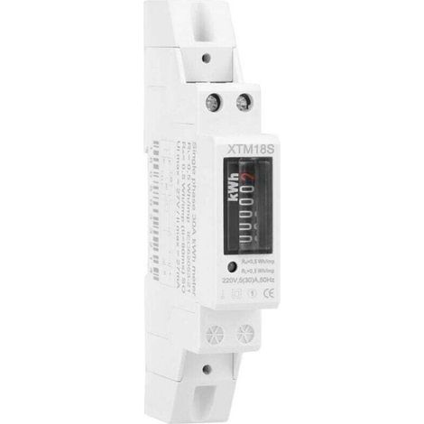 220V 5-30A kWh Mètre, Compteur Monophasé Compteur d'Énergie Numérique LCD 1P Din Rail Compteur électrique Compteur électronique KWh (1/4)