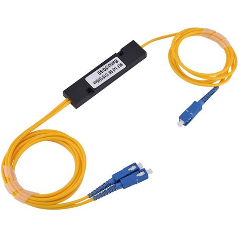 Jarretière fibre optique répartiteur à fibre optique monomode SC - Connexion 1 vers 2, pour liaison et raccordement de réseau fibre optique (1/5)