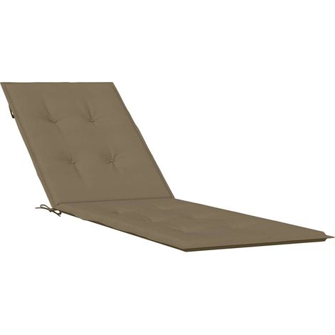 Cojín para tumbona tela gris taupe melange (75+105) x 50 x 4 cm vidaXL (1/5)