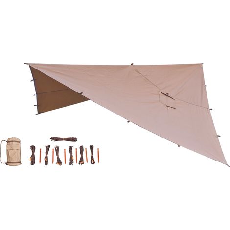 Lona Bushmen HOT 3x3 de algodón - Lona de polialgodón de 220 g/m² con salida de chimenea (1/5)
