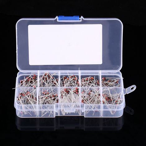 200 Stück – 10-Wert-Zenerdioden-Set (1N4728 bis 1N4737) mit Aufbewahrungsbox – Elektronische Bauteile (1/5)