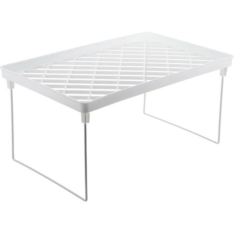 Étagère de rangement en plastique blanc KICHOUSE - Organisateur cosmétiques polyvalent et facile à a (1/5)