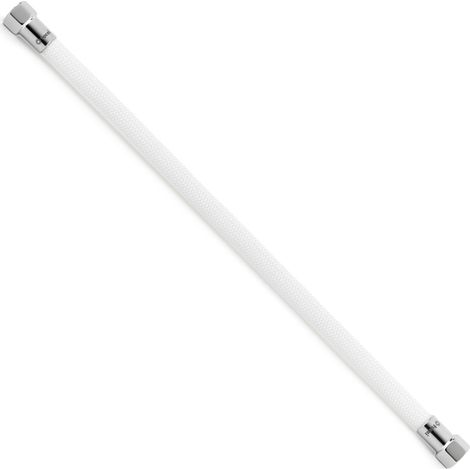 Flexible sanitaire BLANC POLYMÈRE Øintér.8mm - Femelle 3/8" - Femelle 3/8" CHROME - 500mm - TAQ PREMIUM - Tucai