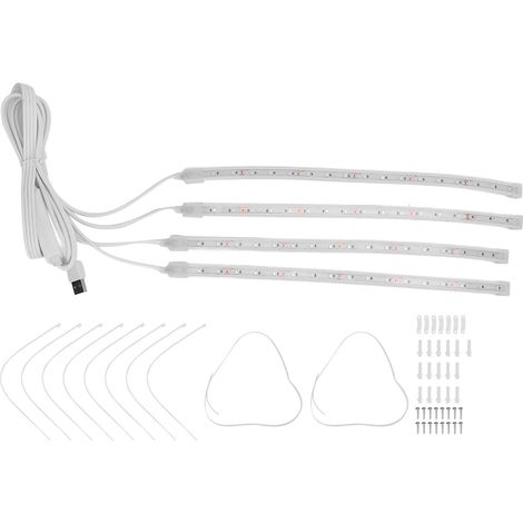 Bandes lumineuses LED pour culture de plantes d'intérieur, 4 niveaux de luminosité, lampe d'armoire avec 72 puces pour fleurs (1/5)