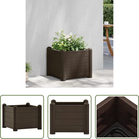 Hochbeet - Garten-Hochbeet PP Mokka 43x43x35 cm (1/5)