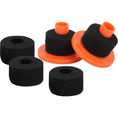 Kit de 7 tampons feutre pour cymbales noir orange rouge, durables et anti-frottement, accessoires batterie (25mm WC77) (1/5)