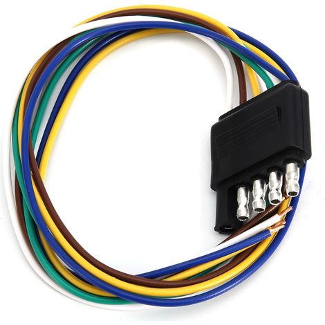 Connecteur plat à 5 broches, connecteur d'extension plat à 5 voies pour faisceau de remorque, prise de 25 pouces (1/5)
