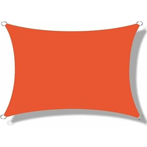 HOXILEELEO - Voile D\'ombrage Rectangulaire Voile Ombrage Impermable, Protection 95% UV avec Coupe Vent Respirant, pour Toile pour Pergola Terrasse Balcon Jardin Extrieur,Orange,2X2m [Classe nergtique (1/5)
