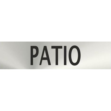 Señal Informativa Patio de Acero Inoxidable Adhesivo de 0'8mm 50 x 200 mm SEKURECO