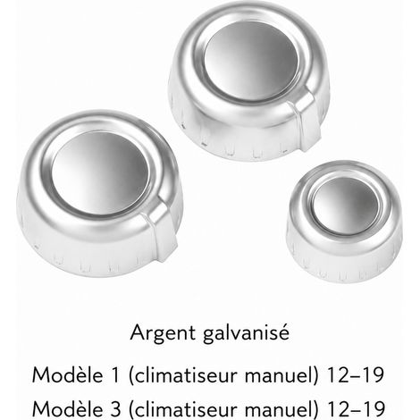 Bagues de bouton de climatisation manuelle argent galvanisé et volume compatibles BMW Série 1 2 3 4 X1 X2 F30 F35 1 réf 6699 5 × 5 × 5 cm 30 g – Livraison gratuite