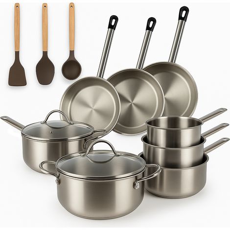 Set 11 pièces de cuisson en inox, PROFESSIONNEL (1/2)