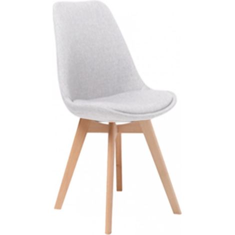 4x Sedia bianca design moderno sala ufficio tessuto cm 54 x 48 x 84 h