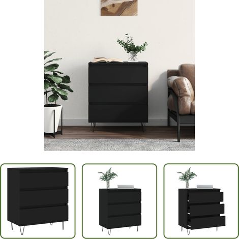 vidaXL Beistelltisch - Sideboard Schwarz 60x35x70 cm Holzwerkstoff (1/5)
