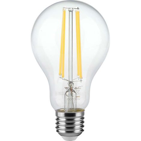 Bombilla LED V-TAC E27 12W 125LM/W Filamento A70 Blanco Cálido