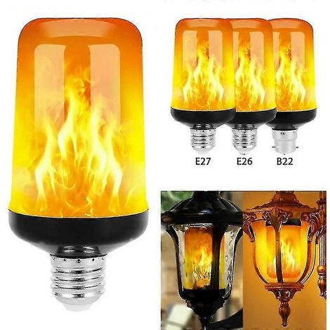 E27-LED-Lampe mit B22-Flammeneffekt, 4 Modi, Partydekoration mit Feuersimulation (1/5)