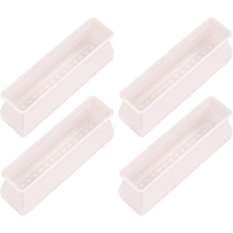 Ensemble de 4 protections rectangulaires en silicone pour pieds de chaises et de meubles, protections pour pieds de table contre les rayures (1/4)