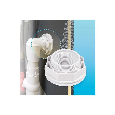 Lot de 6 buses compatibles Hayward SP1023, entrée filetée 1,5 pouce, avec écrou et joint, accessoire piscine - pièce rechange (1/4)