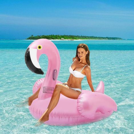 Bouée Flamants Bouée Licorne Flamants Géante Flotteur de Piscine pour la Plage Océan Piscine D'été Adulte Partie Décoration (1/5)