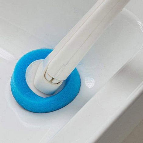 WC-Reinigungsset mit Einwegbürste und 10 Nachfüllpackungen Reinigungsmittel – Tiefenreinigungssystem ABS/PP – Klebstofffrei – 400 g – Basis 15,2 x 11 x 17 cm (1/5)