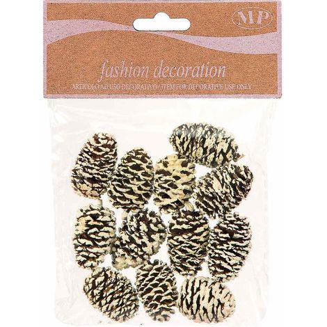 Piovaccari Sacchetto Decorazioni Natale Pigne H 3 Cm Cf 12 Pz