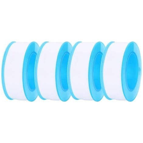 A pack of 4 PTFE plumber's tape to prevent leaks in pipes, shower heads and drains, one is approximately 7 meters