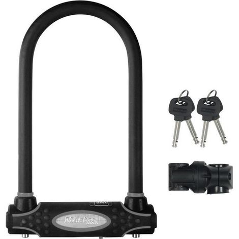 MASTER LOCK Antivol Vélo U [A Clé] [Support de Vélo Universel] [Antivol Certifié] [Modèle XL] [Rouge] 8195EURDPROCOLWR - Idéal pour les Vélos, Vélos Electriques, VTT et autres