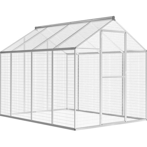 Außenvoliere Aluminium 178x242x192 cm