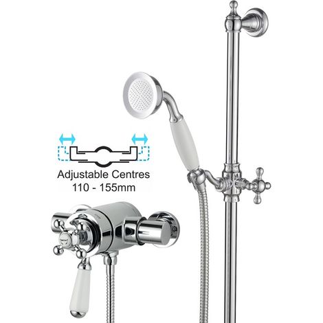 Bristan Regency Traditional Dual Control Mixer Shower Surface Mounted 110 130mm