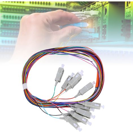 Câble fibre optique multimode en queue de cochon, classe opérateur niveau 12, SC UPC 62.5/125 avec gaine PVC (1/5)