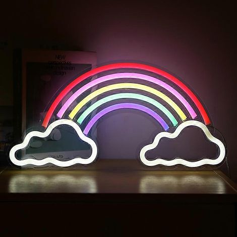 Panneau arrière néon LED gamme complète panneau arrière transparent en acrylique panneau arrière néon LED nuages arc-en-ciel (1/5)