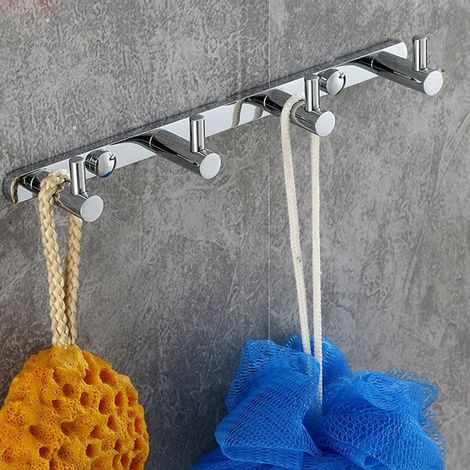Crochet mural, crochet de porte, porte-manteau, 4 crochets à vêtements en laiton, porte-manteau (1/4)