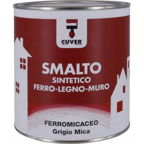 Smalto cuver micaceo grigio mica lt.0,750 - 6 pz