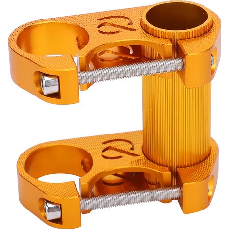 Guidon de vélo pliant, potence 25,4 mm, alliage d'aluminium creux SP8 modifié, double potence, or (1/5)