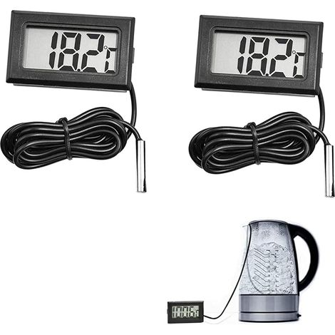 Pcs LCD Aquarium Thermometers, Digital LCD Aquarium Thermometer, Temperature Monitor, Digital Digital Thermometer with Waterproof Probe, 1m Cable, -50°C110°C, for Aquarium, Terrarium (1/5)