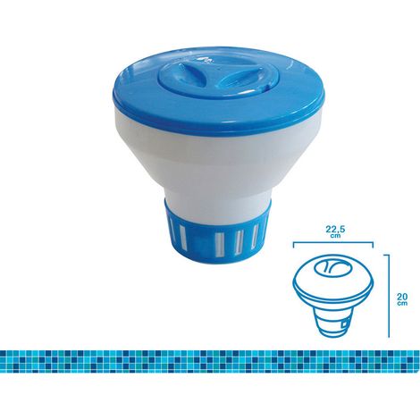 Distributeur Chimique Flottant (GRANULES Ou Pastilles) Grand Ø22,5x20cm Edm (1/3)