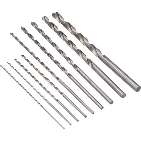 9 Forets Extra-Longs HSS pour Bois et Matériaux Plastiques - Ensemble de Perçage Professionnel (1/5)
