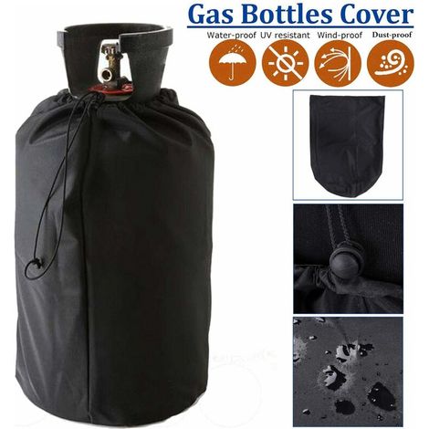 Housse De Réservoir De Propane, Housse De Protection Pour Bouteille De Gaz De 210D Avec Cordons Réglables, Couvercle De Réservoir De Gaz Oxford Anti-UV Imperméable Résistant Au Vent Pour Jardin Extér( (1/4)