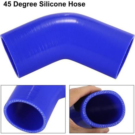 Coude Silicone 45 Degrés X AUTOHAUX 57mm ID 67mm OD Raccord Tube couplage Refroidisseur intermédiaire Voiture Bleu (1/4)