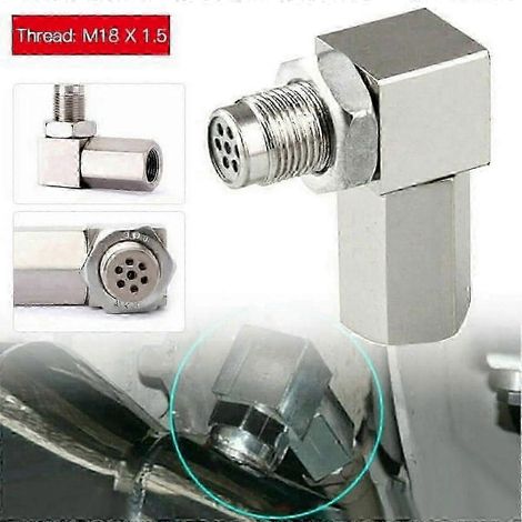 Adaptateur d'entretoise pour capteur O, connecteur à 90 degrés, M18x1,5 universel (1/5)