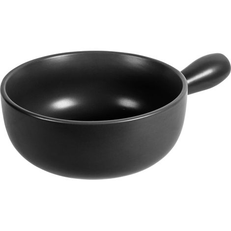 KUHN RIKON Caquelon Classic nero opaco, Ø 23 cm, capacità 2,6 litri, per 4-6 persone, in argilla di alta qualità (1/3)