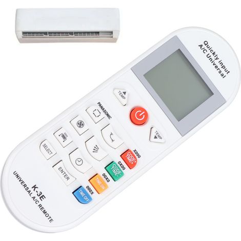 Télécommande universelle pour climatisation - Plastique durable, Compacte et Multifonction - Modèle portable AAA, 14x5x3cm/70g (1/5)