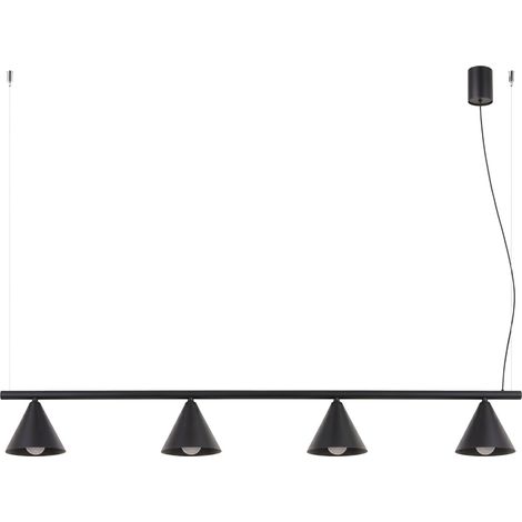 Kronleuchter NOX schwarz 4xE14 122cm Stahl Sollux (1/5)