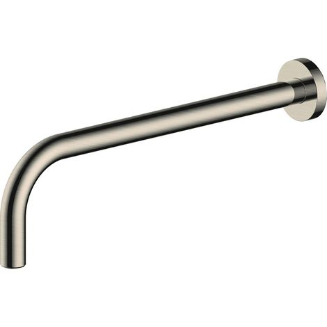RAK Wall Mounted Shower Arm 350mm Length - Brushed Nickel (1/2)