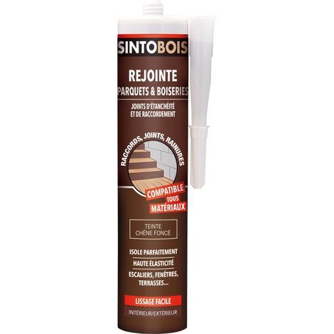 Rejointe parquets et boiseries - Etanchéité et raccordement 310ml Chêne foncé SINTO