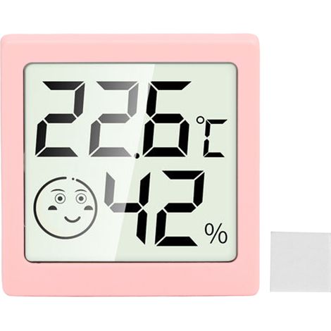 Room Thermometer and Humidity Gauge Household High Accuracy Mini Digital Thermometer Hygrometer Pink