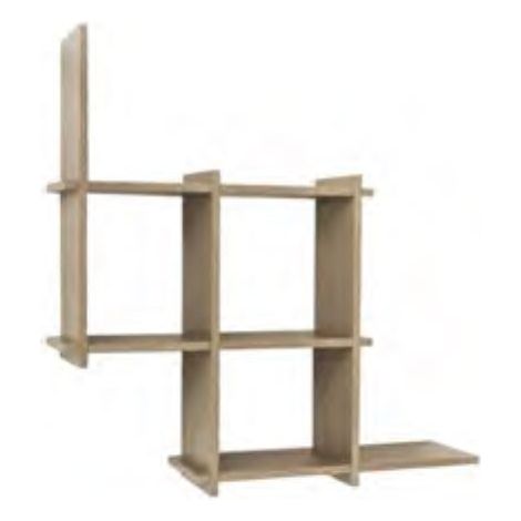 Fantastisches Wandbücherregal 6 Regale Eiche grau 21x70 cm