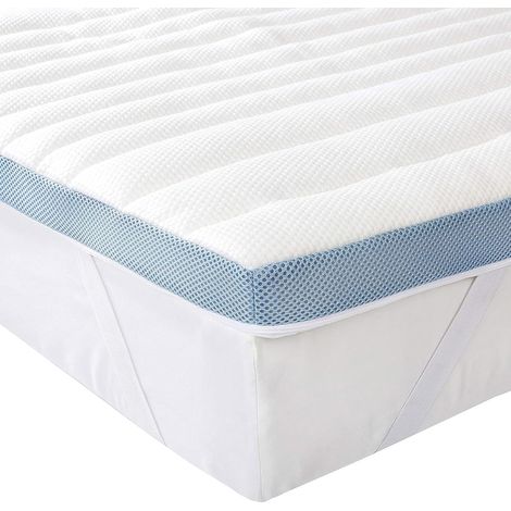 OLYMPIA Topper in Memory Foam MATRIMONIALE 190x160x5cm, Comfort Tessuto Traspirante e Delicato Sulla Pelle con Elastiche Antiscivolo, Sfoderabile e Lavabile Coprimaterasso con Angoli Elastici corretto
