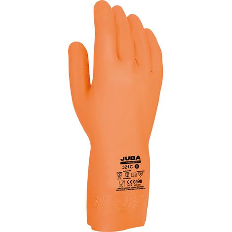 Guanto da lavoro arancione in lattice/neoprene Taglia 9 JUBA (1/2)