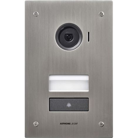 Platine vidéo inox, 2 fils intégral, encastrée, IP54 et IK08, pour JV - AIPHONE JVDVF